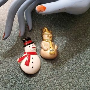 Vintage snowman pin lot (host pick)